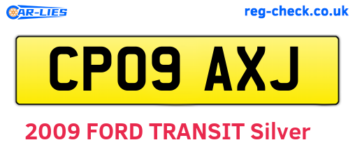 CP09AXJ are the vehicle registration plates.