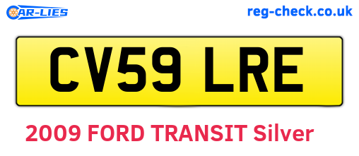 CV59LRE are the vehicle registration plates.