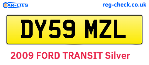 DY59MZL are the vehicle registration plates.