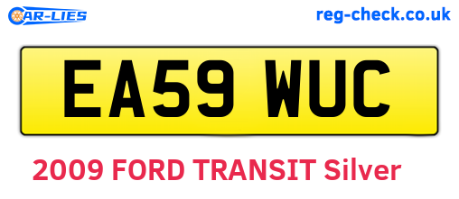 EA59WUC are the vehicle registration plates.