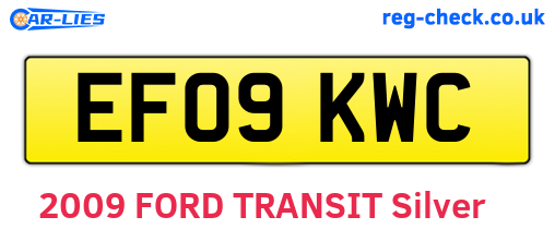 EF09KWC are the vehicle registration plates.