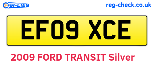 EF09XCE are the vehicle registration plates.
