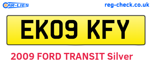 EK09KFY are the vehicle registration plates.