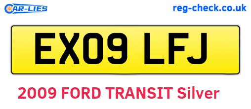 EX09LFJ are the vehicle registration plates.