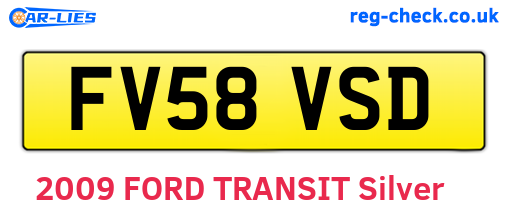 FV58VSD are the vehicle registration plates.
