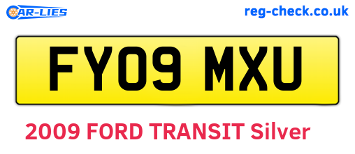 FY09MXU are the vehicle registration plates.