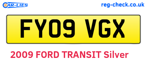 FY09VGX are the vehicle registration plates.