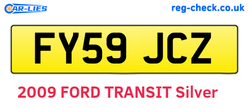 FY59JCZ are the vehicle registration plates.