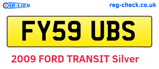 FY59UBS are the vehicle registration plates.