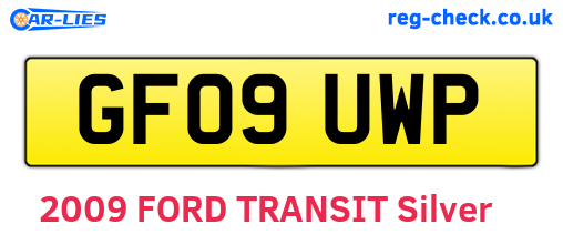 GF09UWP are the vehicle registration plates.