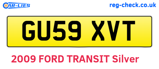 GU59XVT are the vehicle registration plates.