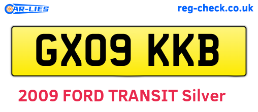 GX09KKB are the vehicle registration plates.