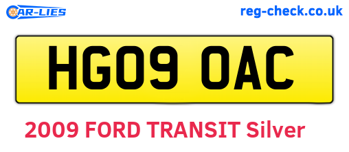 HG09OAC are the vehicle registration plates.