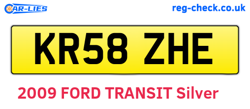 KR58ZHE are the vehicle registration plates.