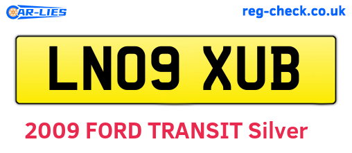 LN09XUB are the vehicle registration plates.