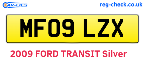 MF09LZX are the vehicle registration plates.