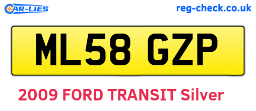ML58GZP are the vehicle registration plates.