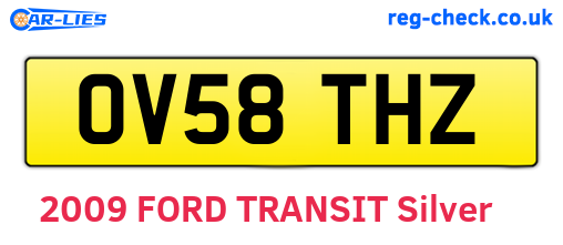 OV58THZ are the vehicle registration plates.