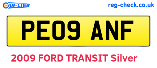 PE09ANF are the vehicle registration plates.