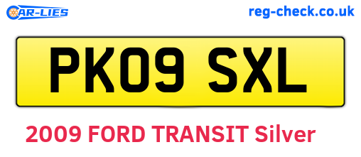 PK09SXL are the vehicle registration plates.