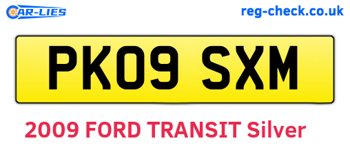 PK09SXM are the vehicle registration plates.