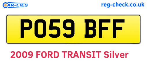 PO59BFF are the vehicle registration plates.