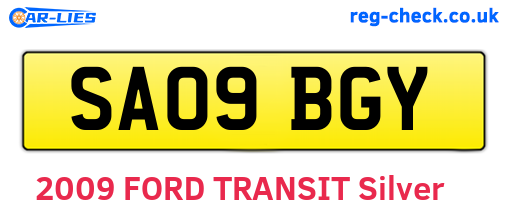 SA09BGY are the vehicle registration plates.