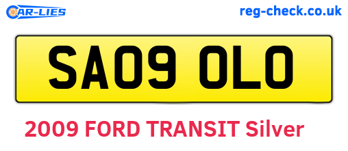 SA09OLO are the vehicle registration plates.