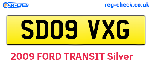 SD09VXG are the vehicle registration plates.