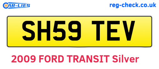 SH59TEV are the vehicle registration plates.
