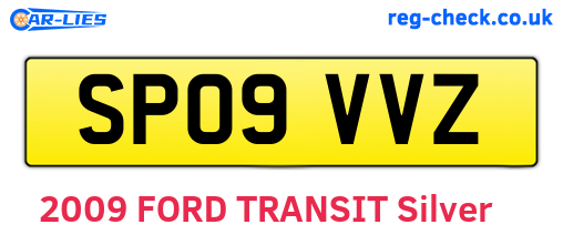 SP09VVZ are the vehicle registration plates.