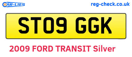 ST09GGK are the vehicle registration plates.