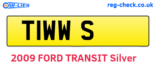 T1WWS are the vehicle registration plates.