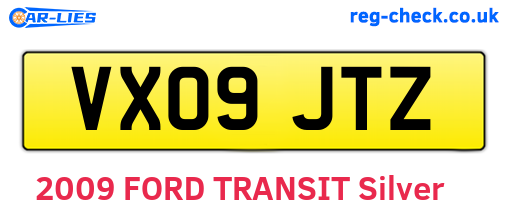 VX09JTZ are the vehicle registration plates.