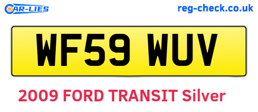 WF59WUV are the vehicle registration plates.