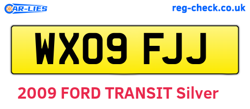 WX09FJJ are the vehicle registration plates.