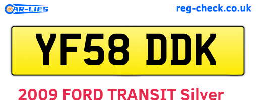 YF58DDK are the vehicle registration plates.