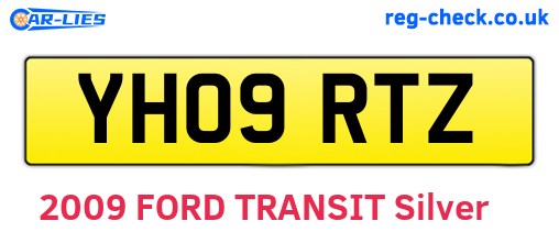 YH09RTZ are the vehicle registration plates.