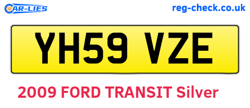 YH59VZE are the vehicle registration plates.