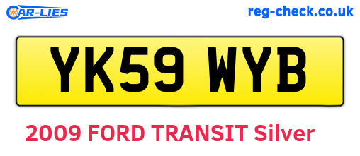 YK59WYB are the vehicle registration plates.
