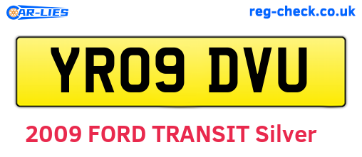 YR09DVU are the vehicle registration plates.