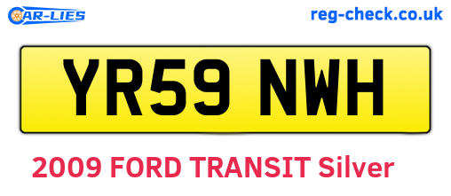 YR59NWH are the vehicle registration plates.