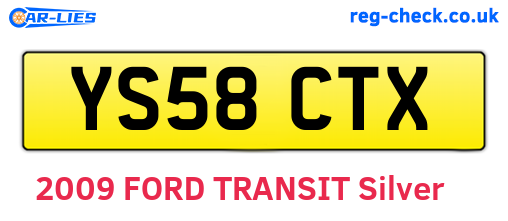 YS58CTX are the vehicle registration plates.