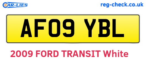 AF09YBL are the vehicle registration plates.