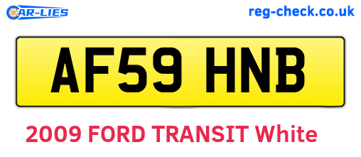 AF59HNB are the vehicle registration plates.