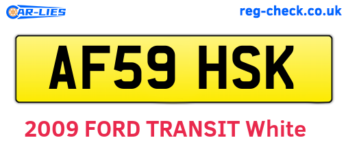 AF59HSK are the vehicle registration plates.