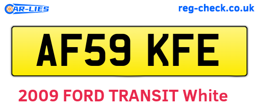 AF59KFE are the vehicle registration plates.