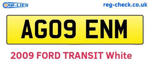 AG09ENM are the vehicle registration plates.