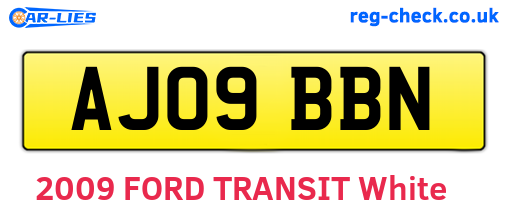 AJ09BBN are the vehicle registration plates.
