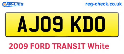 AJ09KDO are the vehicle registration plates.